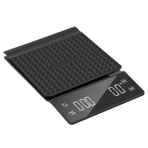 Fyueenix 3kg/0.1g High Precision Coffee Scale, Espresso Scale with Timer, Backlit LCD Display, Tare Function, and Unit Conversion for Espresso, Pour Over, Drip Brewing