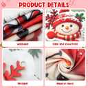 Moukeren 65"x29.5" Christmas Door Decorations, 3PCS Snowman & Red-White Snowflake Door Frame Banners with PVC Hanging Rope -Side Banners for Winter Wonderland Party, Home, Classroom Holiday Decor