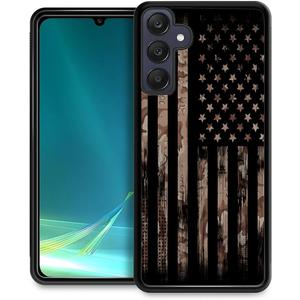 for Samsung Galaxy A25 Case 6.5 with Camouflage Flag Four Corner Airbag Protection Design Soft Silicone Frame Personalized Pattern Case Compatible with Samsung Galaxy A25 for Men