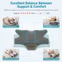 Elviros Cervical Neck Pillow for Sleeping, Memory Foam Pillow for Neck Pain Relief, Side Sleeper Cooling Pillows for Adults, Neck Support with Removable Pillowcase for Back & Stomach Sleepers