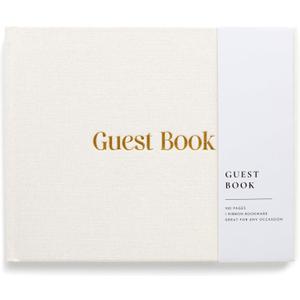 Lamare Wedding Guest Book  Elegant Guest Book for Party, Baby Shower Guest Book & Polaroid Guest Book for Wedding (White)