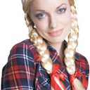 Dress Up America Blonde Pigtail Wig - Braided Wig for Woman - One Size Fits Most