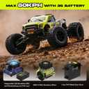 AMORIL 1/10 RTR Brushless Fast RC Cars for Adults,Max 50mph Hobby Electric Off-Road Monster Truck,Waterproof High Speed RC Car 4WD Remote Control Car with 3S Lipo,Green