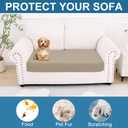 Smiry Printed Couch Cushion Covers, Stretch Soft Couch Covers for Sofa, Washable Non-Slip Sofa Slipcover Furniture Protector for Indoor and Outdoor (Medium,Taupe)