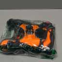 PHOEPET Reflective Dog Harness Large Breed Adjustable No Pull Vest with with Handle 2 Metal Rings 3 Buckles [Easy to Put on & Take Off](L, Orange)