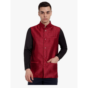 SKAVIJ Men's Nehru Jacket Waistcoat for Wedding Party and Festivals XL