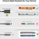 USB C Headphone for Samsung S26 S25 FE S24 A16 A17 Wired Earbuds Magnetic in-Ear Type C Earphone with Microphone Volume Control Bass Stereo Noise Canceling for iPhone 17 Pro Max 16 16e 15 Pixel 10a 9a