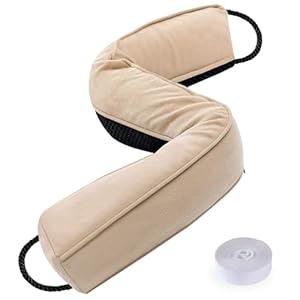 Sunolga 36 Inches 2.2 lbs Under Door Draft Stopper Filled with Glass Beads & Cotton, Removable Machine Washable Sound Proof Door Draft Stoppers for Bottom of Door with Anti-Abrasion Bottom, Beige