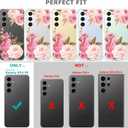 Floral Clear Case for Samsung Galaxy S24 FE for Women Girls,Pretty Phone Cover for Galaxy S24 FE,Flower Design Cute Pattern Slim Soft Drop Proof Protective TPU Bumper Case,FL-K
