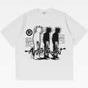 Women's Y2k Tees Aesthetic Graphic T-Shirt Short Sleeve Tops Hip Hop Streetwear White Graphic, Medium