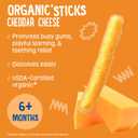Earth's Best Organic Baby Food, Dissolvable Teething Snack for Babies 6 Months and Older, Cheddar Cheese Crunchy Sticks, .56 oz Pack (Pack of 5)