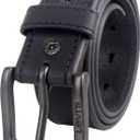 Levi's mens Black Leather Belt - Casual Design for Jeans Or Everyday Wear (Medium (34-36))