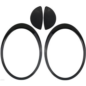 Osompar Headlight Trim Ring with Headlight Washer Cover Compatible with 2007-2015 MINI Cooper Gen2 R55 R56 R57 R58 R59 Black Pair Replaces 51137149905 61672752559 Driver Passenger Side