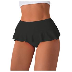 Verdusa Women's Ruffled Bikini Bottoms High Waist Beachwear Swim Briefs Large