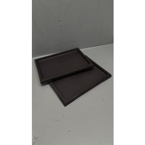 Pinkunn 2 Pcs Bonsai Humidity Tray Drip Tray Plastic Plant Water Catcher Plant Saucers for Indoors and Outdoors Cactus,Succulents,Bonsai Tree,Stone Not Included (11 x 8 Inch)