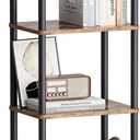 6-Tier Bookshelf with Drawer,Narrow Bookshelves Organizer,Floor Standing Ladder Shelf,Tall Bookcase for Small Space,Book shelf with Storage for Living Room, Bedroom, Office, Study Rustic Brown HBC505R