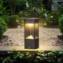 3000K Pathway Lights Black Landscape Path Light Outdoor Waterproof Garden Floor Lamp Modern Walkway Lights LED Warm Light Bollard Lighting Hardwired Aluminum Lawn Post Lights for Entrance Patio Porch, 30cm