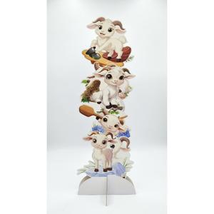Happy goat cardboard cutouts small