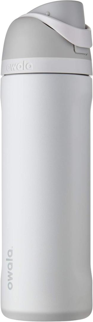 Owala FreeSip Insulated Stainless Steel Water Bottle with Straw, BPA-Free Sports Water Bottle, Great for Travel, 24 Oz, Shy Marshmallow