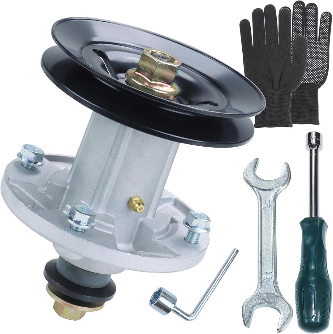 Pre-Greased AM143469 Spindle Assembly with M155979 Spindle Pulley Replaces AM136733 Spindle John Deere AM143469 Spindle AM134292 AM137097 for John Deere Z245 Spindle