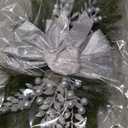 Christmas Swags Staircase Decoration Hanging Stair Teardrop Swag Garlands(Silver)