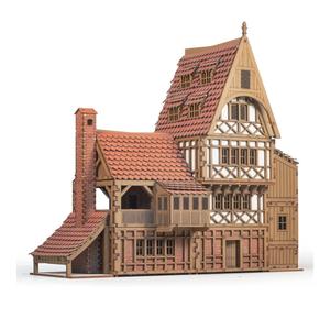 Guild Hall - DIY Wooden House Building Kit for Architecture & Engineering Assembly Set for Teens and Adult, Tabletop Games, Makes a Great Gift for who Like Creative Play - Realistic