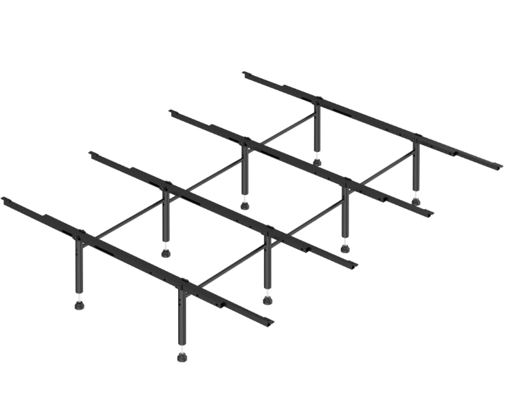Bed Slats Center Support System - 4 Cross Rails and 8 Adjustable Legs,Replacement Support Legs for Full,Queen and King,California King Metal/Wood/Upholstered Bed