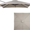 COWVIE Umbrella Canopy Replacement for 8 Ribs Patio Umbrella, Outdoor Table Parasol Replacement for Yard, Canopy Only