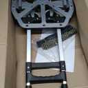Heavy Duty 6-Wheel Stair Climbing Cart - 300lb Capacity Folding Hand Truck, All-Terrain Aluminum Trolley w/Adjustable Handle - Perfect for Groceries, Deliveries, Apartments (300LB | 2  Bungee Cords, 64" Tpr Wheels)