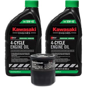 10W-40 Kawasaki Oil Change Kit, (1) 49065-7010 Oil Filter & (2) 99969-6296 Quarts Of Oil