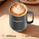 Supsonic - 16oz Self Heating Coffee Mug, Smart Heated Coffee Mug Faster Direct-Contact Heating Up to 149°F, Coffee Mug Warmer Set with Auto Shut-Off - Gifts for Men Women | S2