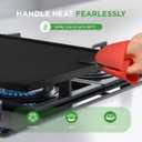 NutriChef Cast Iron Reversible Griddle 18x10 Inch Pre-Seasoned Flat Top & Ridged Grill Side, Stove Top Griddle for Gas Grill, Outdoor & Indoor Cooking