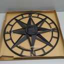 MUMTOP Metal Compass Wall Decor, 22 Inch Nautical Wall Sculpture with Solar Lights, Hanging Art for Farmhouse Indoor or Outdoor Sign