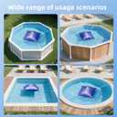 4 x 4 Ft Pool Pillows for Above Ground Pool, 0.5mm PVC Cold-Resistant Pool Pillow with Dual-Inflation Valve, Pool Cover Air Pillow with 65.6 Ft Rope for Supporting Pool Cover (1-Pack)