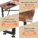 2-Pack Narrow Console Table with 2 Power Outlets & USB-C & USB, 78.8" Narrow Sofa Table with Adjustable Height 25"-32", 5.9" Skinny Behind Couch Table with Storage for Living Room, Entryway, Brown
