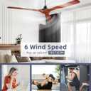 YOUKAIN 72 Inch Ceiling Fan No Light, 3 Blade Ceiling Fan, Walnut Wood, Remote Control, 6-Speed Reversible Motor, Timer, Outdoor Fans for patios, Living Room, 72-YJ817-DW-NL