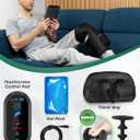 Lunix LX4 FSA Cordless Knee Massager with Heat, Compression & Vibration, Rechargeable Wrap for Knee, Calf & Thigh, Hot/Cold Therapy Option, Touchscreen Control for Everyday Comfort, Charcoal Black