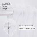 MIULEE White Sheer Kitchen Curtains 36 Inches Length Half Window Curtains for Bathroom Cafe, Rod Pocket Short Curtain Tiers Linen Textured Light Filtering Drapes 2 Panels W54 x L36