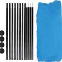 Beach Tent, Stable Quick Setup Pop Up Beach Shade Sun Shelter 4 Poles for Picnics (Blue)