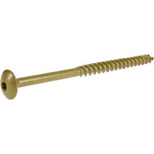 Lag Screws 4 Inch, Structural Wood Screw #14x 4, 98-PCS Heavy Duty Construction Screw, Rust Resistant, Washer Head, Black Coated Exterior Wood (98, Bronze, #14 x 4)