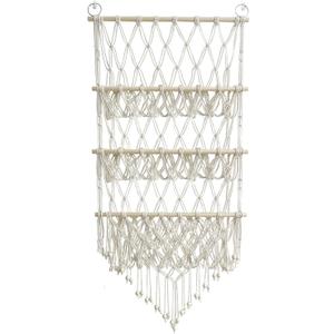 Stuffed Animal Toy Storage Hammock Hand-Woven Cotton Rope Hanging Organizer Kid Bedroom Decor Nursery Playroom Organizer for Nursery Play Room Bedroom Kids Room (Style 1)