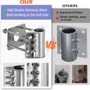 Stationary Side Leg Pipe Holder Dock Heavy Duty Hardware Stainless Steels Floating Dock Pipe Leg Sleeve for Post Pole