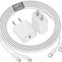 for iPhone Charger Fast Charging 10 Ft, 20W USB C Rapid Phone Charger Block with Long USB C to Lighting Cable 10 Foot, Compatible with iPhone 14 Pro/13 Pro Max/12/11Pro/Mini/SE, 2 Pack - White