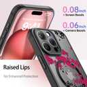 FUNMIKO for iPhone 14 Pro Case Military-Grade Protection & Wireless Charging - Trendy Floral Design for Women Girls, Non-Slip Matte Phone Cover with Shockproof Corners - Dramatic Blossom Drift