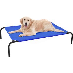 Elevated Dog Bed for Large Dogs, Raised Dog Bed with Breathable Mesh for Indoor & Outdoor Use, Non Slip, Easy to Clean, 50.5 Inches, Blue