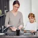 Black Soap Dispenser with Refillable Plastic Pump for Bathroom Sink or Kitchen Counter, Ideal for Hand Soap, Liquid Soap, Dish Soap, or Lotion Use