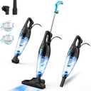 Corded Vacuum Cleaner, 4-in-1 Vacuum Cleaners for Home 15Kpa Power Suction Lightweight Stick Vacuum with Washable HEPA Filter Converts to a Handheld Vacuum for Home, Pet Hair, Carpet, Hard Floors