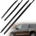 Exterior Window Moulding Trim Seal Weatherstrip Seal Belt Kit Fit for Toyota Tundra Double Cab 2007-2020 Replace 68160-0C020 68210-0C020 68163-0C010 68164-0C010