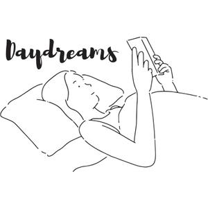 Girls Daydreams Beautiful Quote Wall Decal Decoration Books Quote Book Lovers Bookish Quotes Reader Silhouette Lasts Years and Easily Removable - Size: 40 in(W) x 28 in(H)