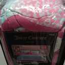 Juicy Couture Kids Rainbow Ombre Leopard Reversible Comforter Set, 100% Polyester Microfiber Bedding with Sham(s) and Decorative Pillow, Rainbow, Twin